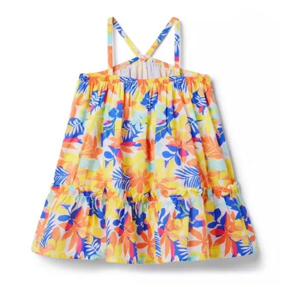 Brand New Janie & Jack Toddler Girls Palm Floral Halter Sundress, Size 2T, NWT - Picture 2 of 4